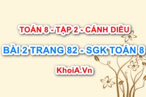 Bài 2 trang 82 Toán 8 Cánh Diều Tập 2